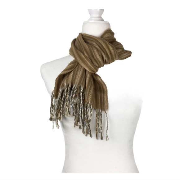Cejon Accessories - Cejon Italian Striped Fringed Scarf